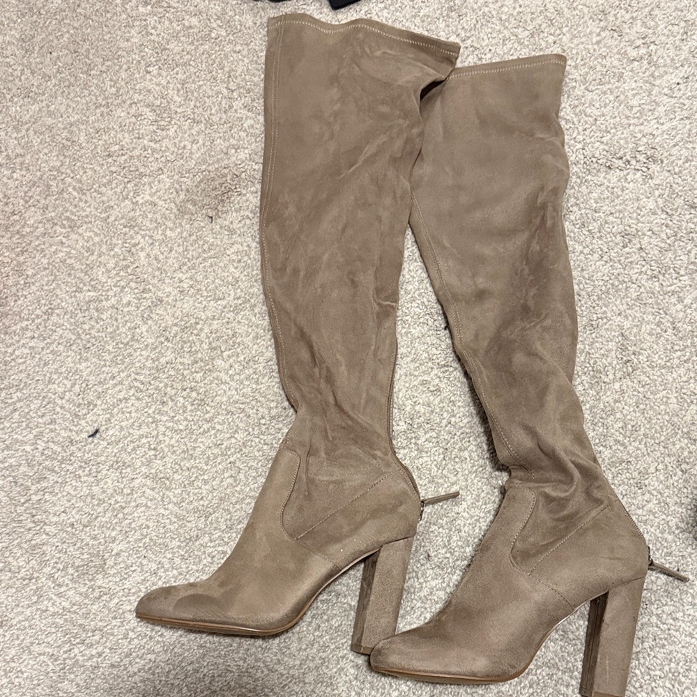 Steve Madden Taupe Over-the-Knee Boots